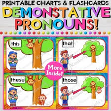 demonstrative pronouns this that these those worksheets teaching resources tpt