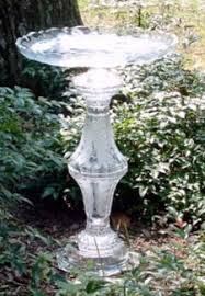 Bird Bath And Feeder With Solar Light Glass Totem Bird Baths Glass Garden Art Garden Art Garden Art Projects