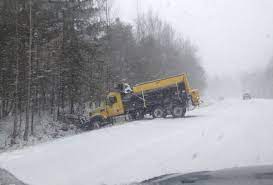 A Snowplow Finds Itself In The Ditch After Sliding Off A Snow Covered North Carolina Highway Description From Darkroom Baltimoresun Com Snow Snow Storm Storm
