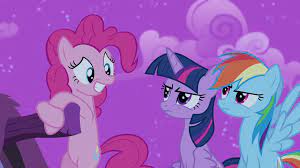 Twilight And Rainbow Looking Angry At Pinkie Pie Mlp My Little Pony My Little Pony Friendship My Little Pony