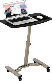 Amazon Com Shw Height Adjustable Mobile Laptop Stand Desk Rolling Cart Office Products Portable Laptop Desk Laptop Stand Laptop Desk
