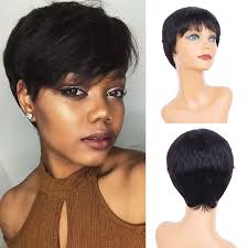 Layered Bob Hair Extensions Long Bob High Quality Bob Straight Human Hair  Wigs Short Layered Pixie