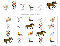 Free Addition Subtraction Center How Many Legs In All The Students Add The Legs Of Three Kindergarten Farm Theme Subtraction Centers Addition And Subtraction