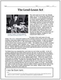 the lend lease act reading and chart review question and answers