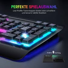Unsere kaufempfehlungen mit dem bestem preis/leistungsverhältnis Victsing Gaming Tastatur Pc Ganzmetallpaneel Real De