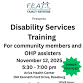 Disability Services Training event image