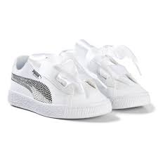 Puma Basket Heart Star Trainers White Babyshop Com