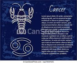 The main color associated with this particular astrological sign is silver, although pale blue and white are sometimes also associated with cancer. Cancer Zodiac Sign Astrology And Horoscope Vector Cancer Sign Of Horoscope With Sketch Depiction Of Lobster Or Crab Canstock