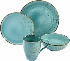 Creatable Geschirr Set Steinzeug 4 Teile Nature Collection Aqua Creatable Geschirr Geschirrset Geschirr