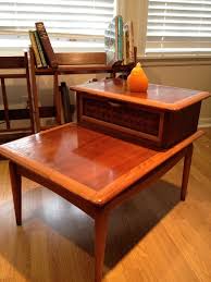 Vintage Mid Century Modern Lane Furniture Alta By Modernlogic 159 00 Lane Furniture End Tables With Drawers Solid Wood Table