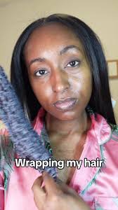 Just girlie things 🧚🏾‍♀️🩵 #haircare #blackhaircare #relaxedhair  #naturalhair #straightnaturalhair #wrappinghair #howtowraphair  #nightroutine #grwm #CapCut