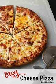 Quick And Easy Three Cheese Pizza Good Cheap Eats Recipe Cheese Pizza Pizza Recipes Homemade Homemade Pizza