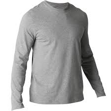 These stylish tee shirt homme are ideal for all seasons and offer premium comfort. T Shirt Homme 100 Manches Longues Gris Chine Domyos By Decathlon
