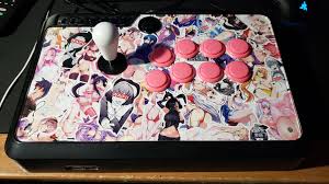 My Mayflash F500 with all sanwa parts. Also anime sticker bomb (: :  rfightsticks