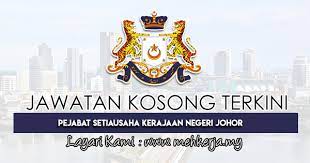 Askar timbalan setia negeri johor عسكر تيمبالن ستيا نڬري جوهر. Jawatan Kosong Terkini Di Pejabat Setiausaha Kerajaan Negeri Johor 30 Jun 2021 Jawatan Kosong 2021 Kerja Kosong Terkini Job Vacancy