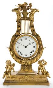 A Lepaute French Louis Xvi Style Gilt Bronze Lyre Form Clock Pierre Henry Lepaute Paris France Circa 1800 1825 Louis Xvi Saatler Duvar Saatleri