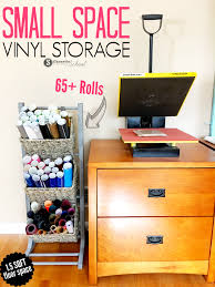 I converted a wardrobe into a fold down work station with plenty of storage.. Vinyl Storage Solution For Small Spaces And First Look At My New Craft Room Silhouette School