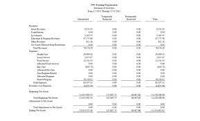 Nonprofit Statement Of Activities Report Net Asset Changes
