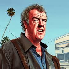 Jeremy Clarkson in GTA V, cover art by Stephen Bliss, artstation, no text :  r/StableDiffusion