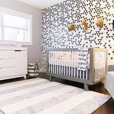 This Bold Mod Space Is So Cool And Patiently Waiting For Its Baby Design By Conceptomv Imag Modern Baby Room Nursery Furniture Sets White Baby Room Neutral
