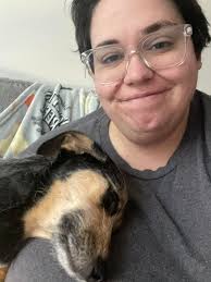 My sweet Ellie girl goes to my mom's house everyday when I am at work. She  loves it there and one of my mom's dog and her are best friends. They play,