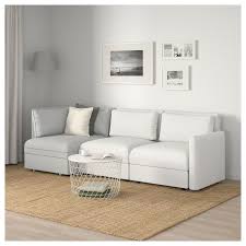 Vallentuna 3er Sitzelement Mit Bettsofa Und Stauraum Murum Orrsta Weiss Hellgrau Ikea Osterreich Bettsofa Modulares Sofa Schlafsofa