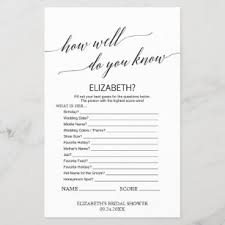 Community contributor can you beat your friends at this quiz? Fall Bride Trivia Questions Bridal Wedding Shower Supplies Zazzle