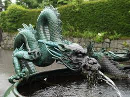 description nikko japan rinno ji temple dragon fountain in rain dragon sculpture japanese dragon garden fountain
