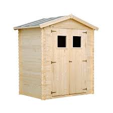 Les cabanes métalliques ont l'avantage de ne demander quasiment aucun entretien. Abri De Jardin En Bois Naturel Alvik 2 66 M2 196x136x218cm G01ma0004