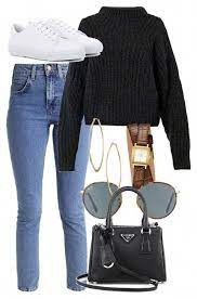 Winter Outfits Sneakers Knit Sweater Sneakers Polyvore Outfits Outfits Invierno Winter Skirt Outfit