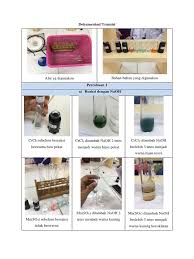 Warna ungu jika ditambah naoh dan ditetesi larutan cuso4. Dokumentasi Logam Transisi