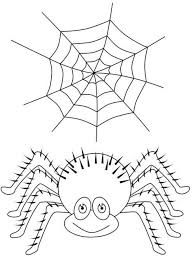 Halloween Spinne Und Spinnennetz Zum Ausmalen Malvorlagen Halloween