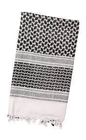 Military Heavyweight Shemagh Arab Ghutrah Desert Keffiyeh Scarf Scarves Rothco Arab Head Scarf Black And White