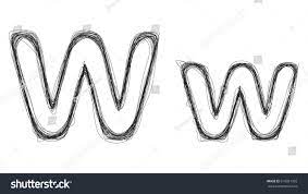 For the cap, draw the letter a. Art Hand Drawing Sketch Letter W Stock Vector Royalty Free 618951932 Shutterstock