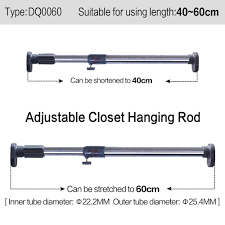 Looking for quality hanging tracks or rails? 40 60cm Tube Thickness 25 4mm Length Spring Adjustable Closet Hanging Rod Wardrobe Tension Bar Rail Dq0060 Shower Curtain Poles Aliexpress