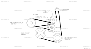 117 Fan Compressor Power Steering Belt For X Trail T30
