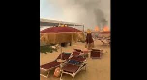 Scene drammatiche a pescara per un incendio che sta devastando la zona sud della città e in particolar modo la pineta dannunziana e i colli vicini con tre punti di innesco. Jvi J Glirlbsm