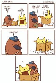 Pin By Bluerose98 On Cat S Cafe Cute Stories Fun Comics Cute Cartoon Drawings