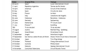 Elenco delle gare formula 1 in programma, date e orari dei singoli gran premi e risultati. Calendario De Motogp 2021