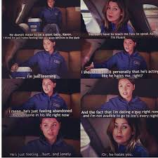 Meredith And Jo On Alex You Don T Have To Teach Me How To Speak Alex I M Fluent Was Just My Favou Greys Anatomy Episodes Greys Anatomy Memes Greys Anatomy