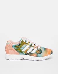 adidas originals zx flux dust pink print trainers at asos com turnschuhe sneaker coole schuhe