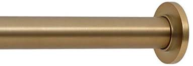 Amazon Com Ivilon Tension Curtain Rod Spring Tension Rod For Windows Or Shower 54 To 90 Inch Warm Gol Curtain Rods Tension Rod Curtains Tension Shower Rod