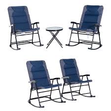Folding tables and folding chairs are great space savers and can be easily stowed away when not in use. 2pc 3pc Folding Outdoor Rocking Chair Table Set Oxford Garden Bistro Set Camping Ebay