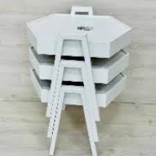 طقم طاولات كنب للخدمة لون ابيض متوفر بعدة الوان انظمة التركيبات للاثاث وديكور