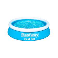 bestway zwembad 183x51cm opblaasbare rand model 57392 staat in 10 minuten blokker zwembad rand pompen