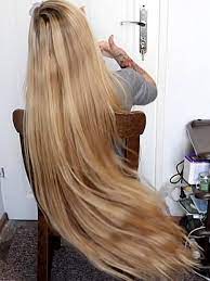 See more ideas about long blonde hair, long hair styles, beautiful long hair. Video Thigh Length Blonde Hair Chair Play Realrapunzels