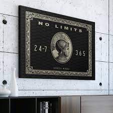 He is famous for being a painter. No Limits Credit Card Money Inspirational Hustle Artwork Wall Canvas Shop Ikonick Wall Canvas Wall Artwork Canvas Art