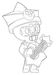 Hier vind je altijd de leukste kleurplaten. Kleurplaat Poco Starr Brawl Stars Leukekleurplaten Nl