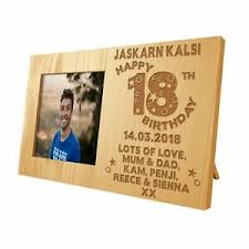 Best gift ideas of 2020. Boys Personalised 18th Birthday Wooden Photo Frame Sons Engraved Birthday Gift Ebay