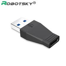 High Speed Usb 3 1 Type C Female To Usb 3 0 Male Port Adapter Usb C To Usb3 0 Type A Connector Black Color Converter Robotsky Review Usb Data Cables High Speed